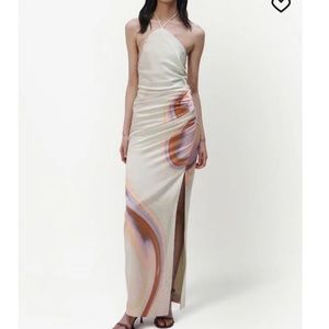 Jonathan Simkhai Marble Print Gown